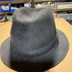 BORSALINO  Hat Black VTG Grand Prix Paris 1900 Mascotte Antica Casa Italy 4-1/2